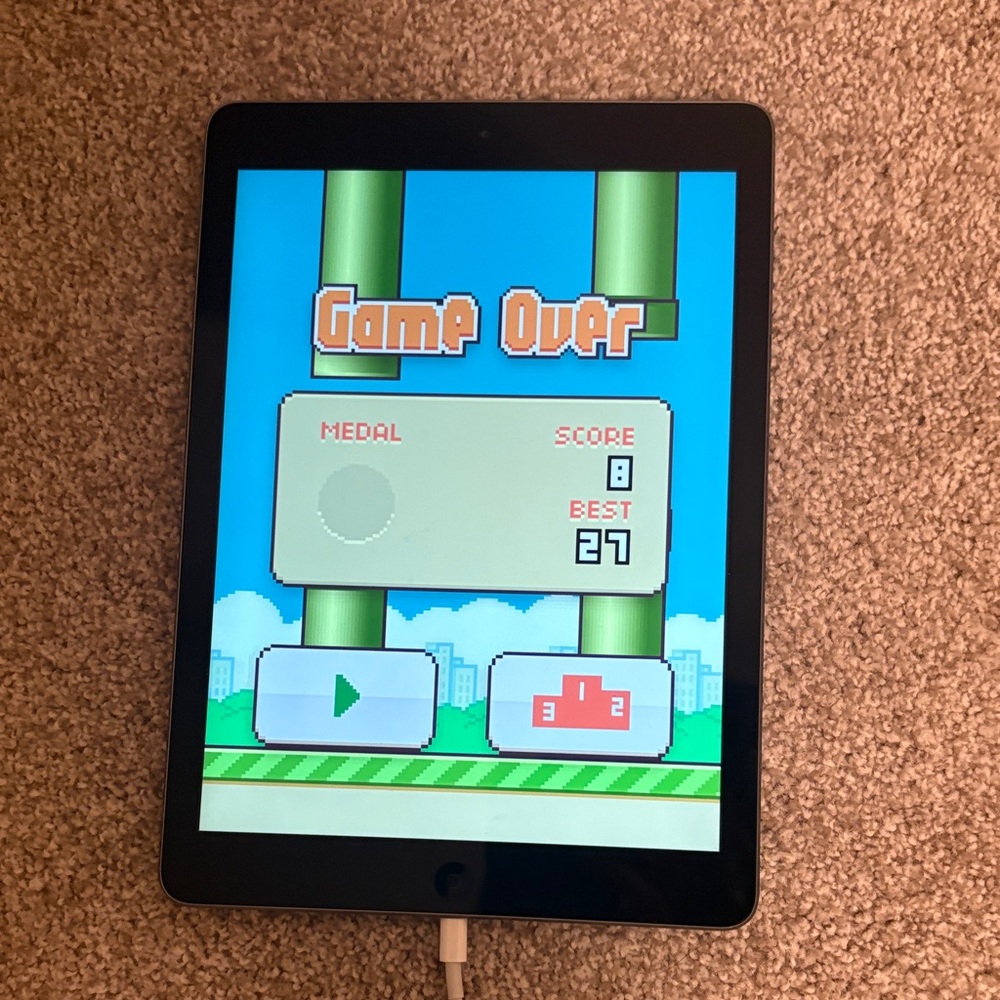iPad with Flappy Bird